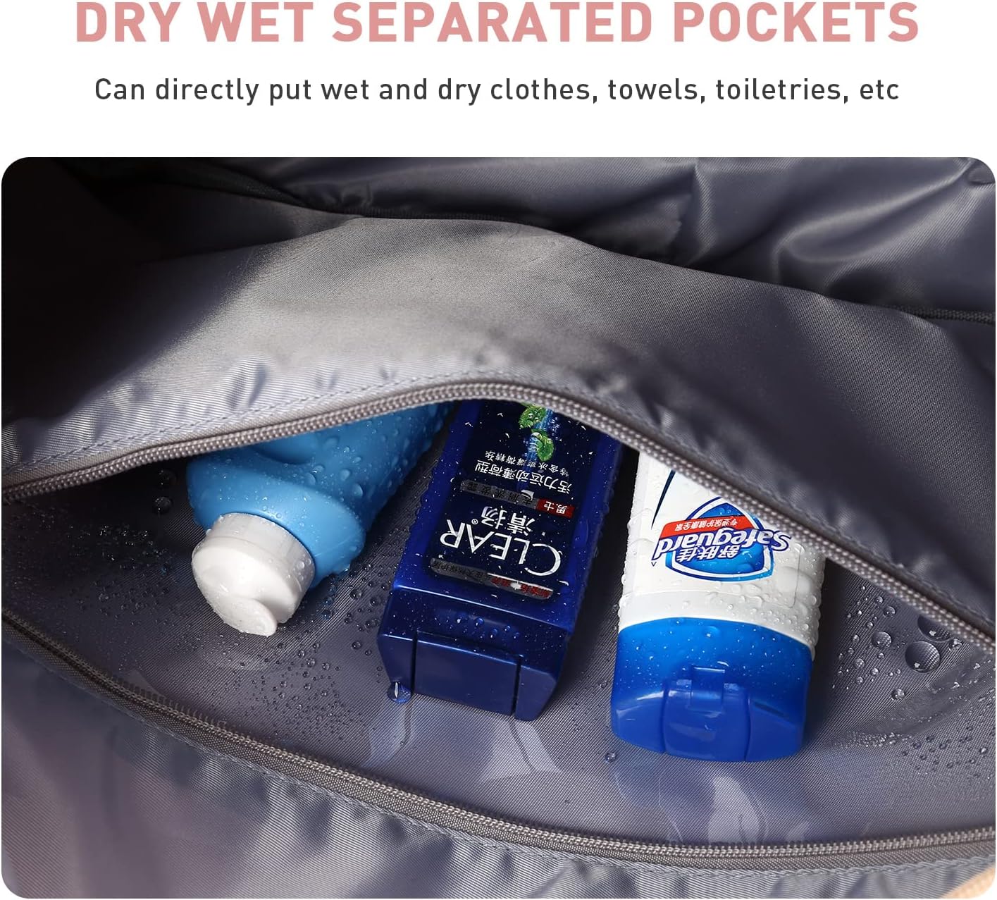 Travel Duffel Bag, Sports Tote Gym Bag, Shoulder Weekender Overnight Bag for Women - Image 6